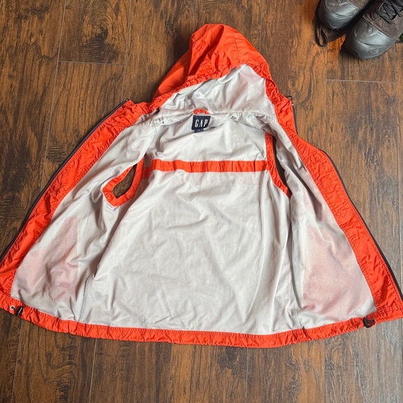 Mens Vest Size Medium Orange Hiking Hoodie Utility (J2) - Picture 6 of 6